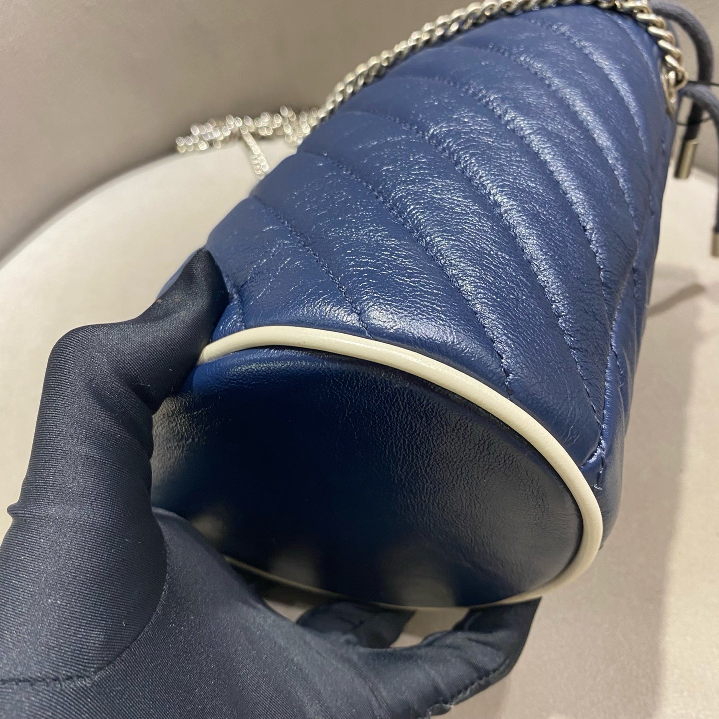 Gucci - Marmont Mini Bucket Bag - Leather - Navy - (mini)