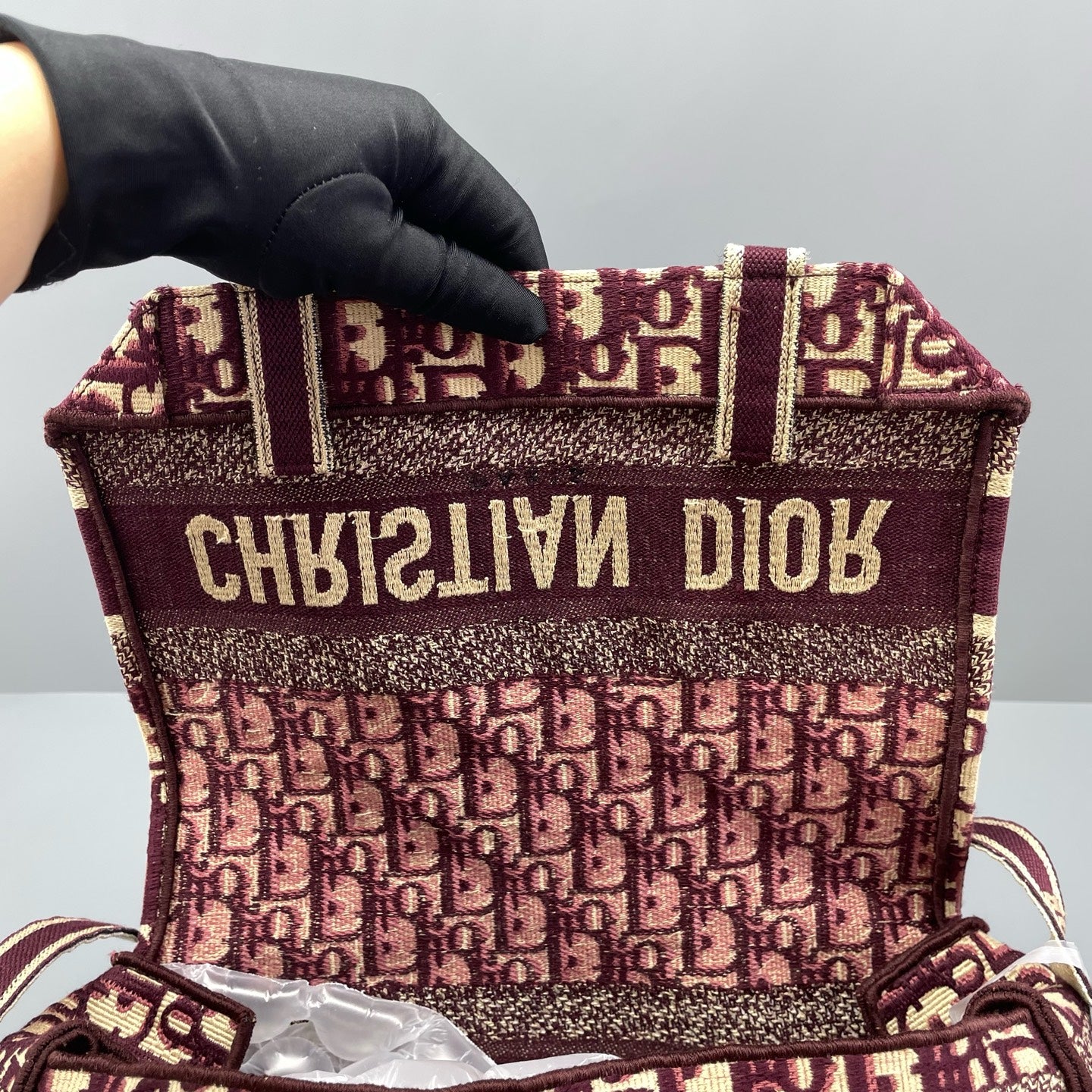 Dior - Camp Messenger Bag - Jacquard canvas - Burgundy - (medium)