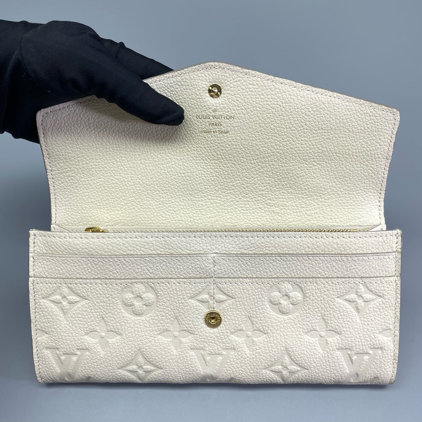 Louis Vuitton - Portefeuille Sarah (Two-in-one functionality) - Monogram Empreinte leather - White - (medium)