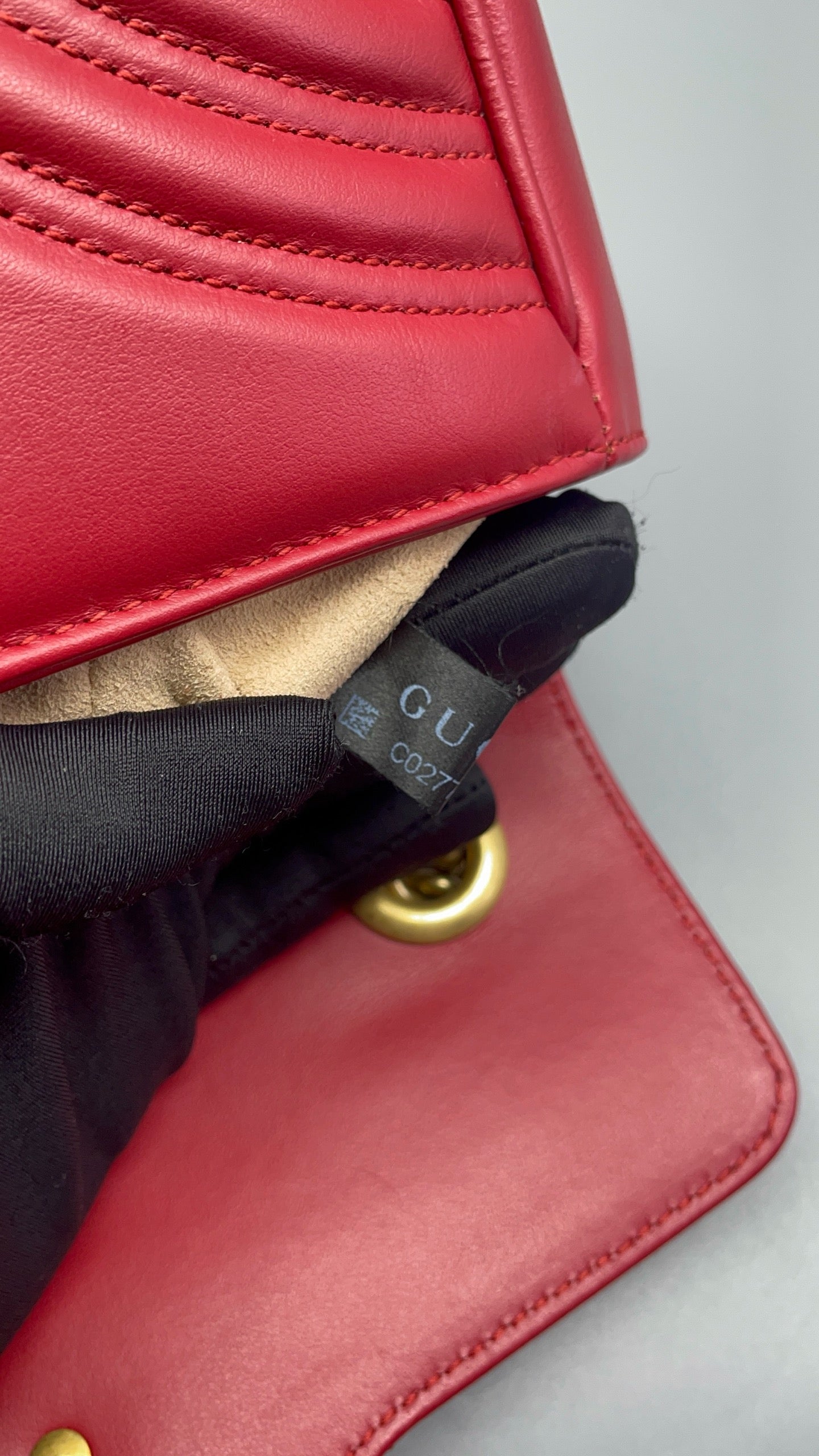 Gucci - GG Marmont Matelassé Small Shoulder Bag - Leather - Red - (mini)
