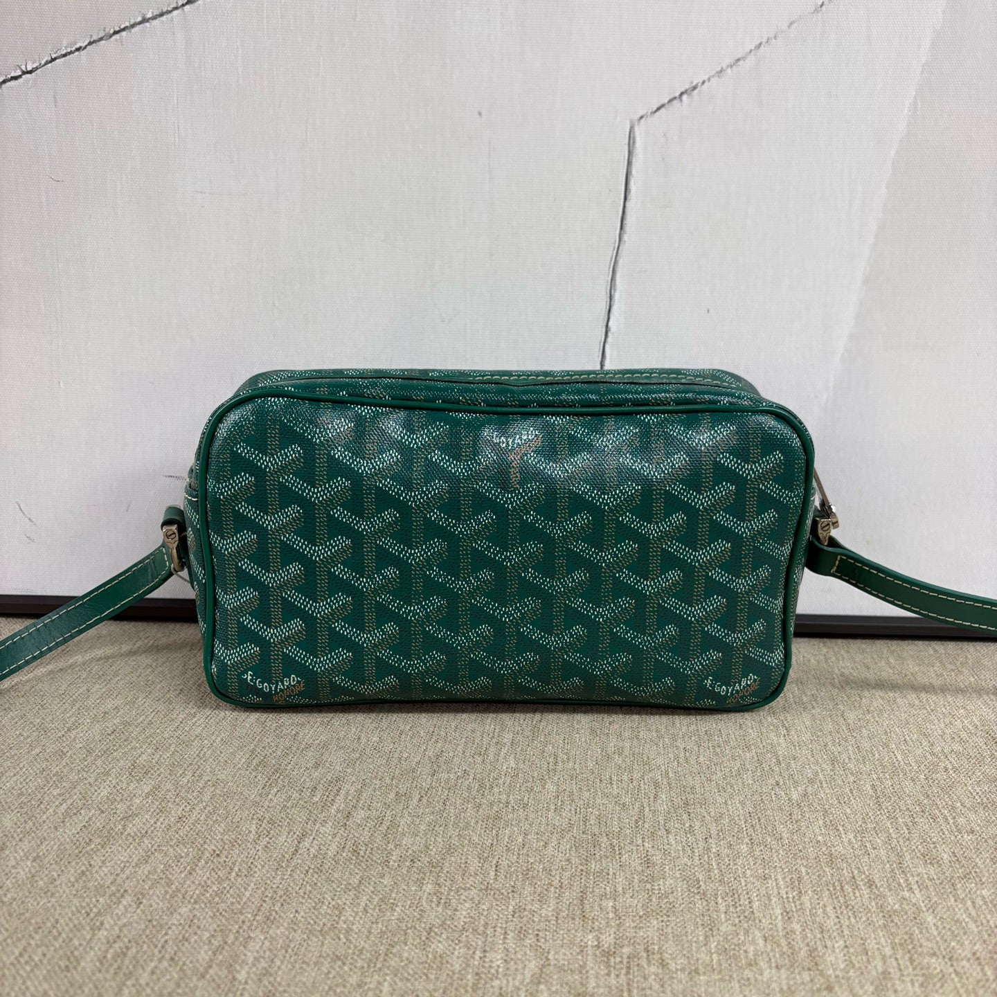 Goyard - Cap-Vert Messenger/Camera Bag - Goyardine canvas and Leather - Green - (small)
