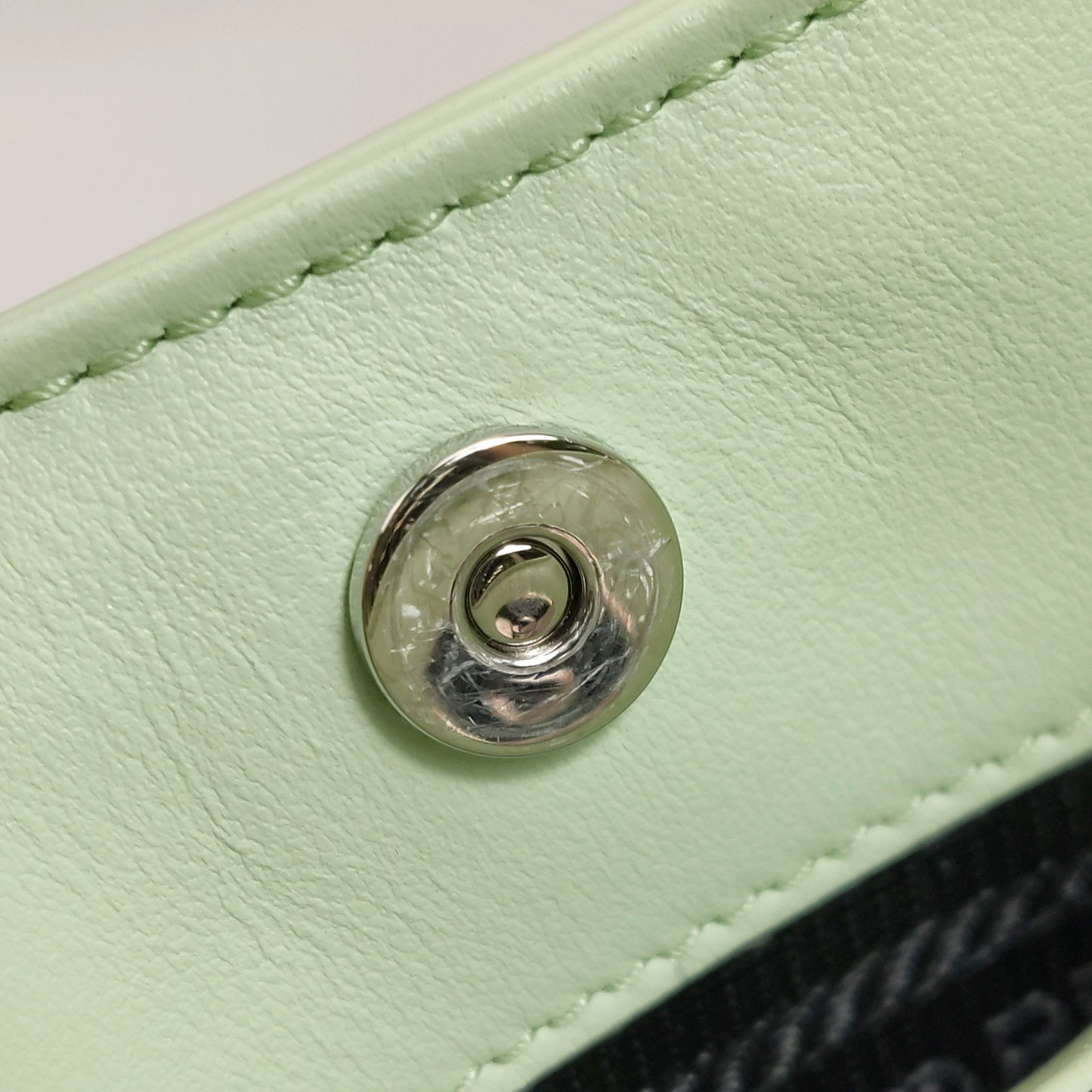 Prada - Cleo Shoulder Bag - Cowhide leather - Mint Green with Silver-Tone Hardware - (small)