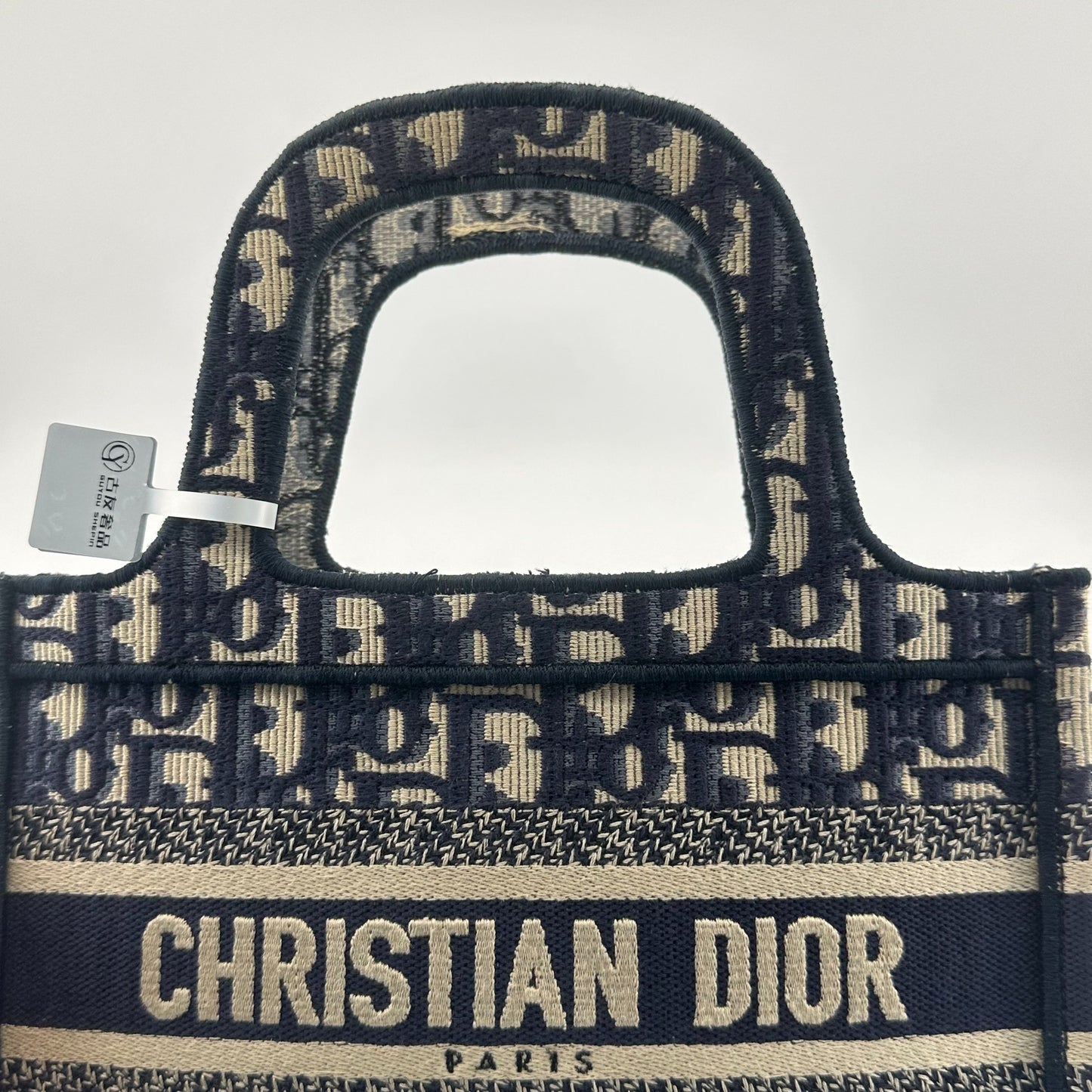 Dior - Book Tote Mini - Embroidered Canvas - Blue - (mini)