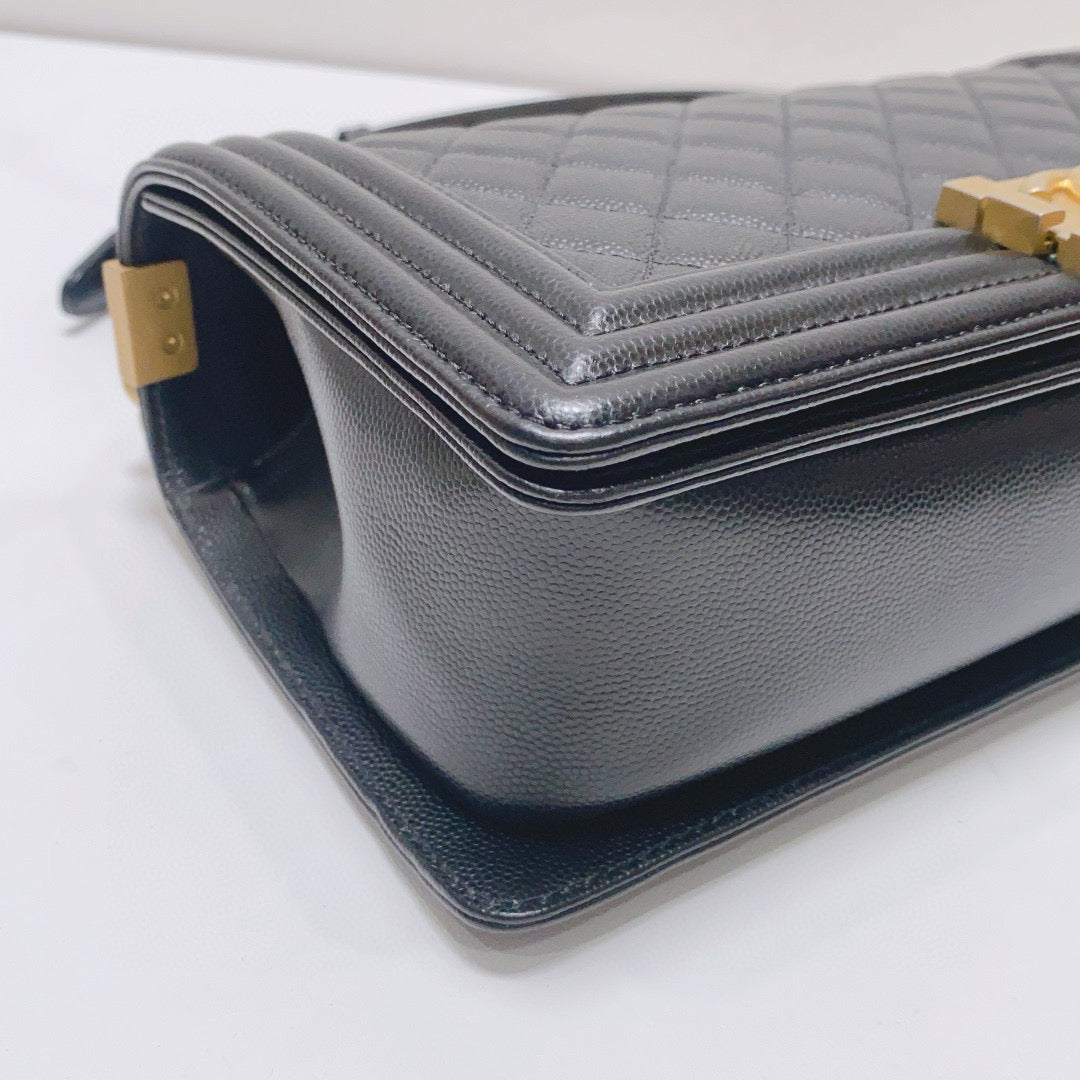 Chanel - Boy Bag Medium - Caviar leather - Black - (Medium)