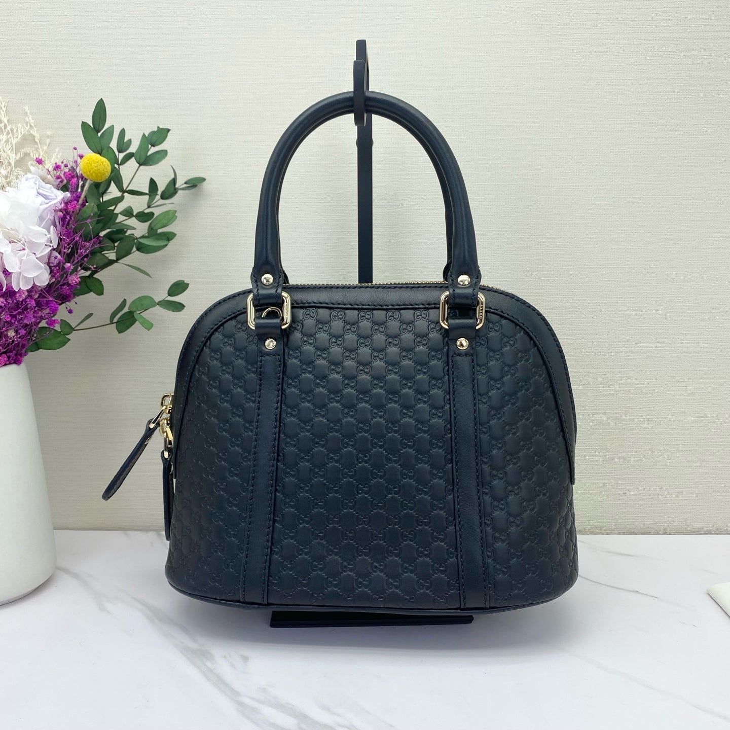 Gucci - Guccissima Dome Bag Small - Leather - Black - (small)