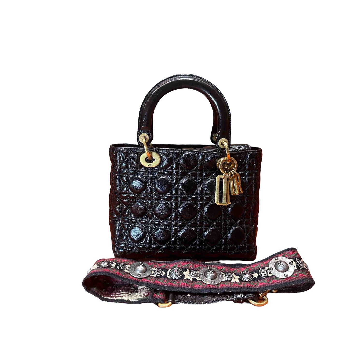 Dior - Lady Dior - Lambskin leather - Black - (Small)
