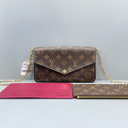Louis Vuitton - Pochette Félicie - Monogram coated canvas - Brown - (mini)