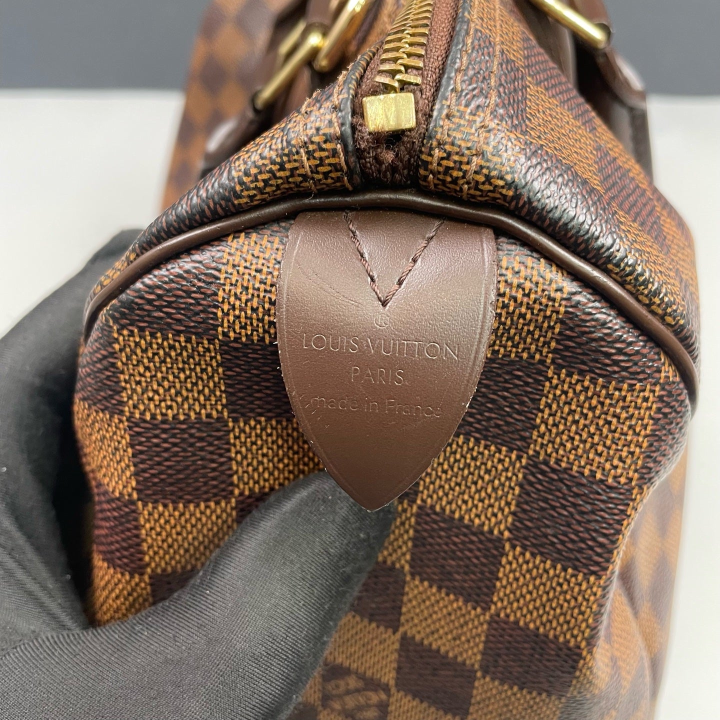 Louis Vuitton - Speedy 30 - Damier Ebene coated canvas with leather trim - Brown - (Medium)