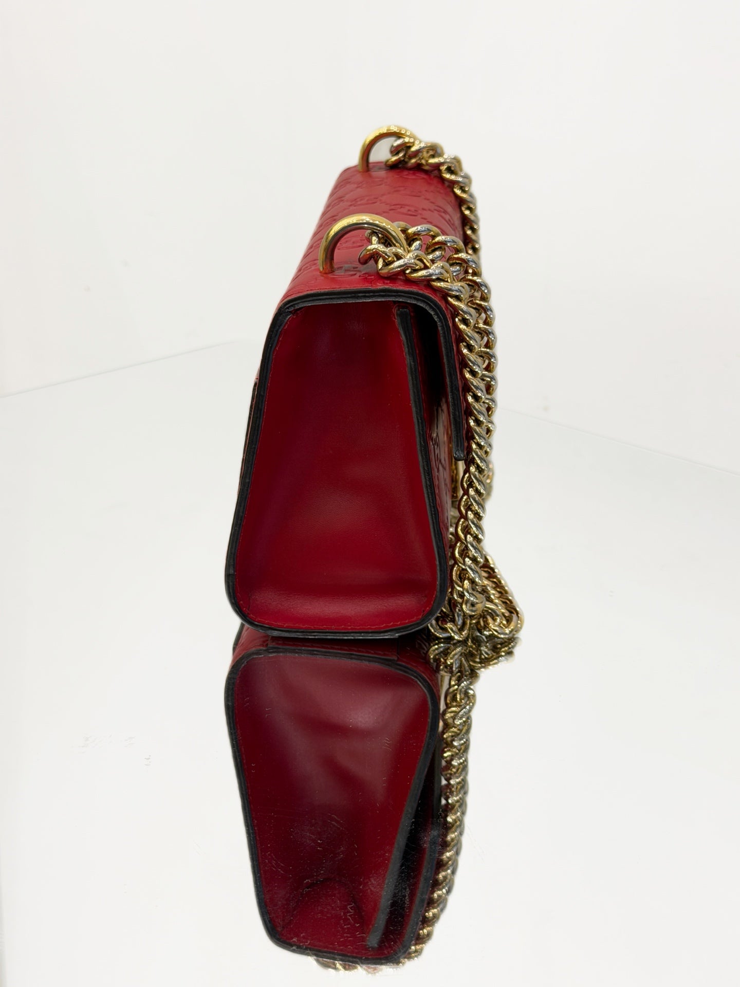 Gucci - Padlock - Guccissima embossed leather - Red - (small)