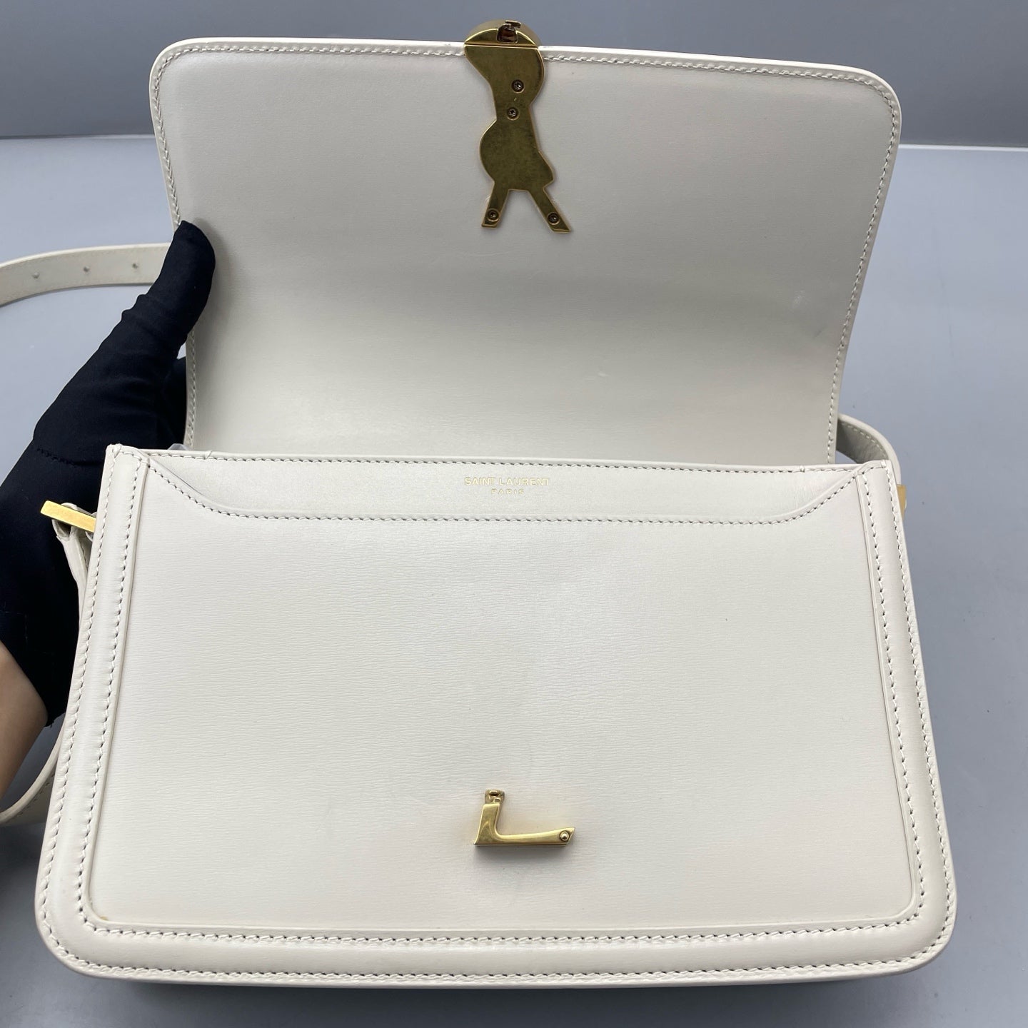 Saint Laurent - Solferino - Leather - White - (small)