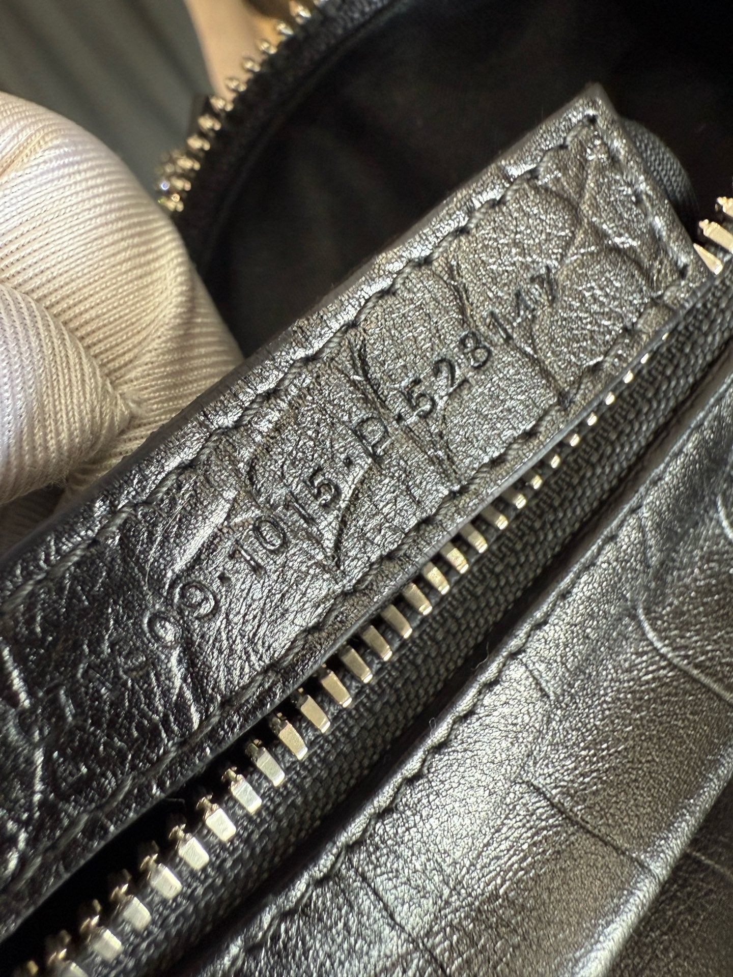 Balenciaga - Le Cagole Mini Shoulder Bag - Crocodile-embossed calfskin leather - Grey - (mini)