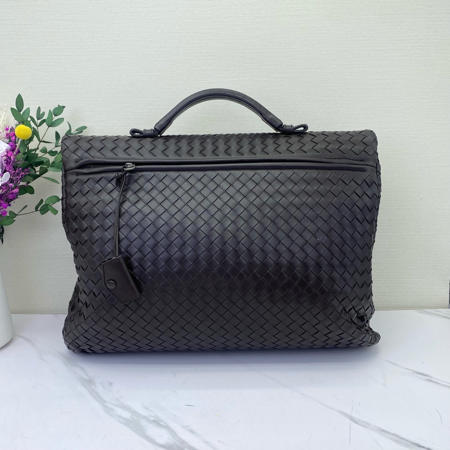 Bottega Veneta - Intrecciato Briefcase - Lambskin leather - Brown - (medium)