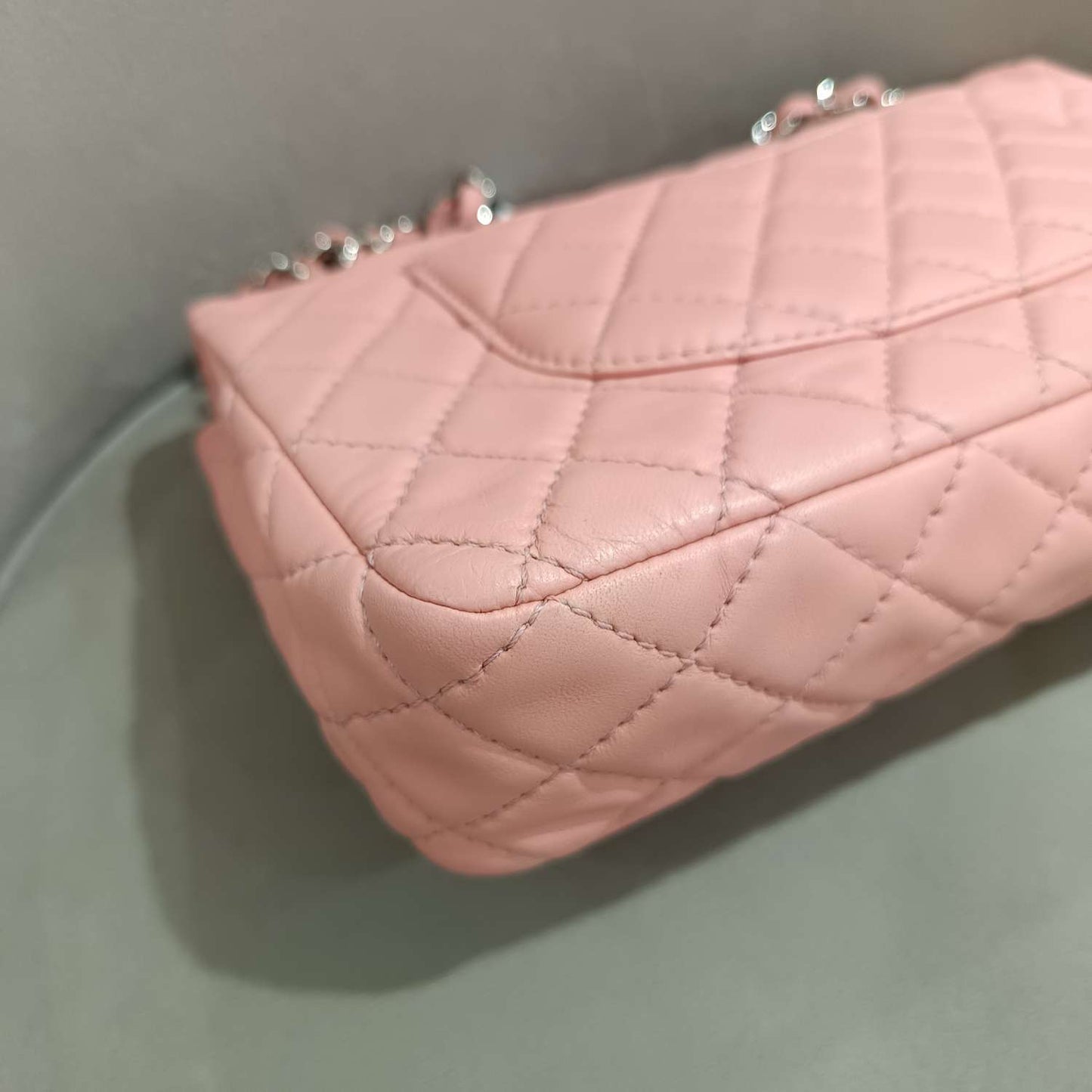Chanel - Classic Double Flap Bag - Lambskin leather - Pink - (Medium)