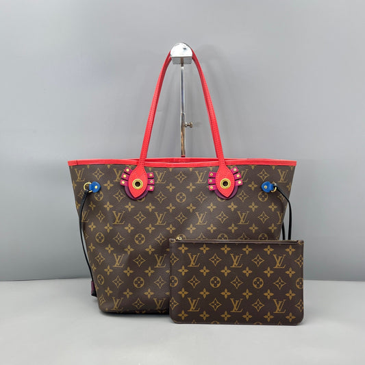 Louis Vuitton - Neverfull MM Monogram Totem - Monogram coated canvas with leather trim - Multicolour - (medium)