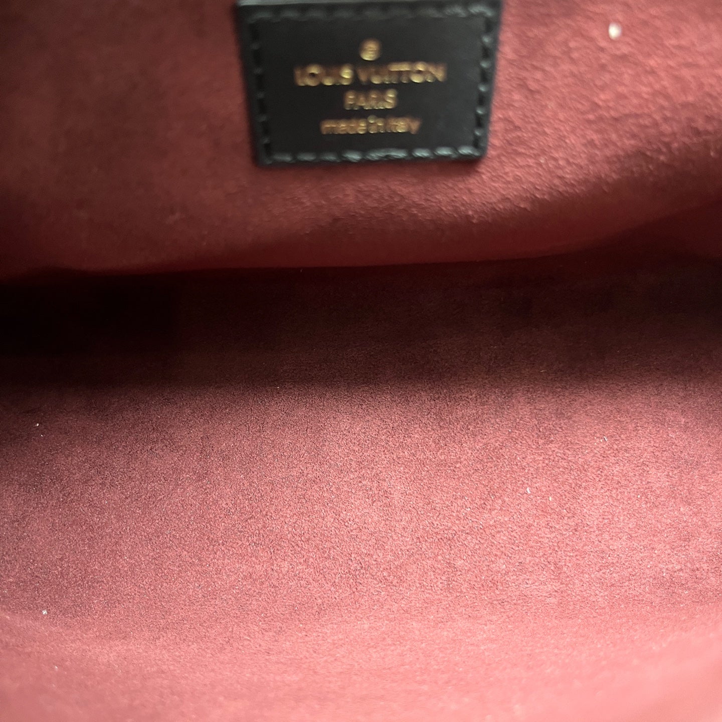 Louis Vuitton - Vavin Chain Bag - Damier Ebene coated canvas with grained leather trim - Brown and Burgundy - (Small)