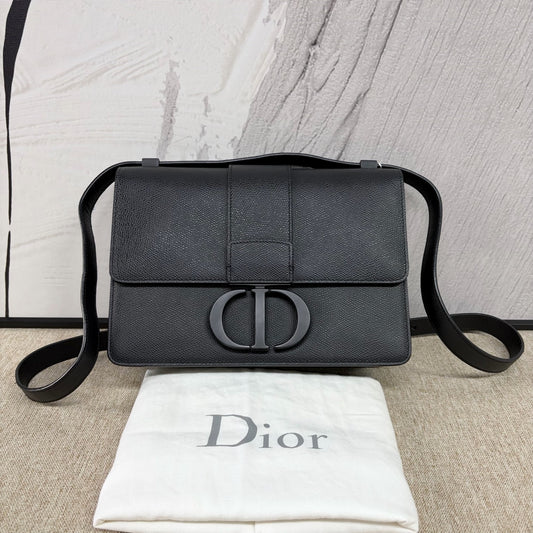 Dior - 30 Montaigne Soblack - Grained calfskin leather - Black - (medium)