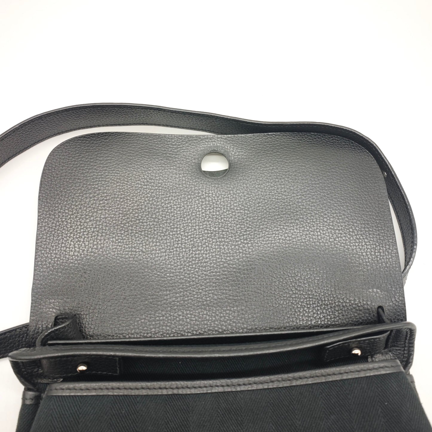 Hermès - Colorado Saddle Bag - Black canvas combined with Togo leather and suede - Black - (mini)