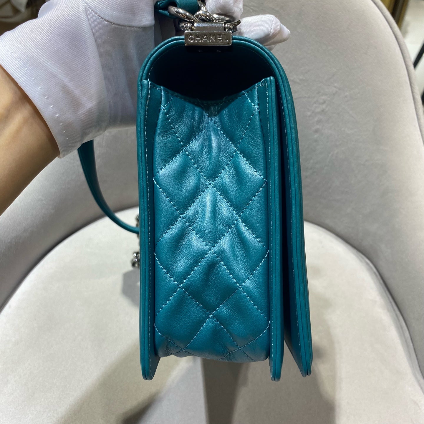 Chanel - Boy Bag - Smooth Calfskin Leather - Green - (Large)
