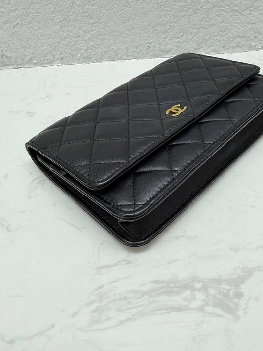 Chanel - WOC (Wallet on Chain) - Lambskin leather - Black - (mini)