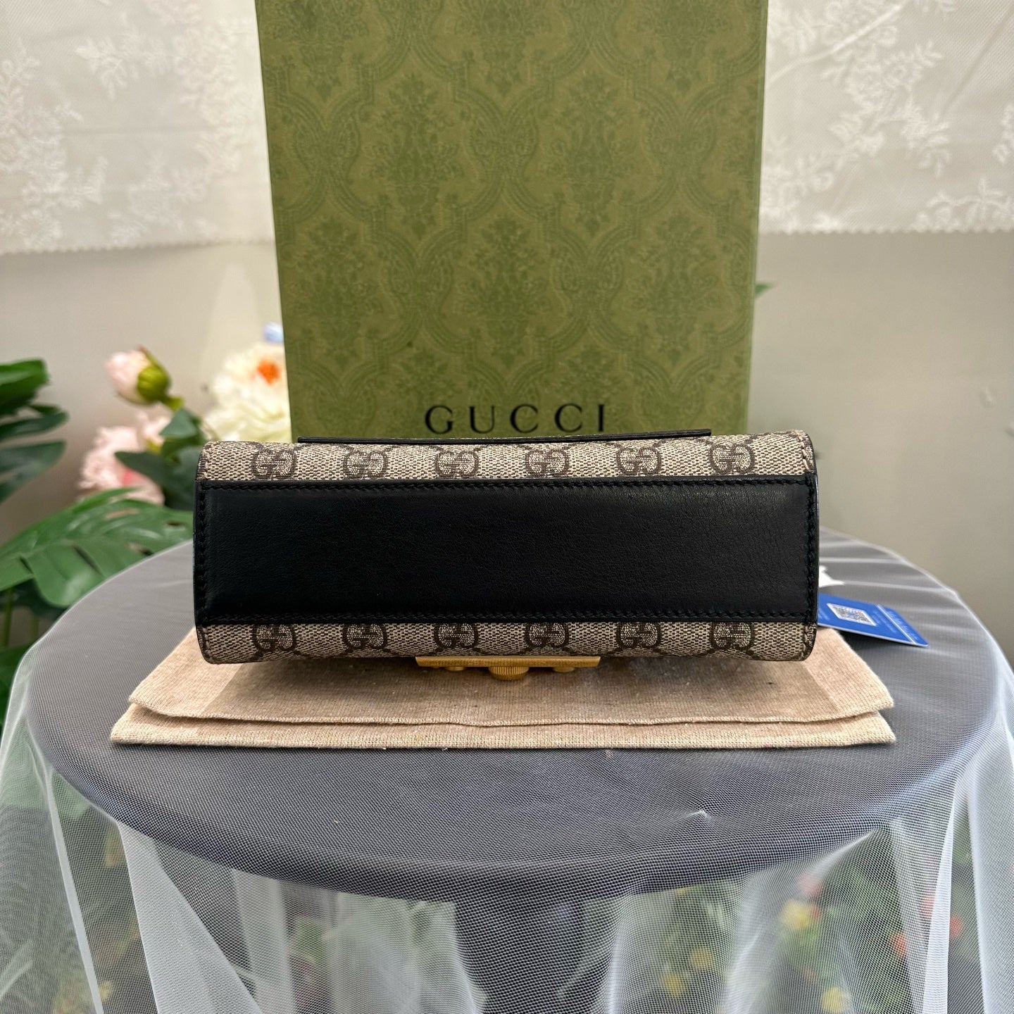 Gucci - Padlock Mini Bag - GG Supreme coated canvas with leather trim - Beige, Ebony, Black, Brown - (mini)