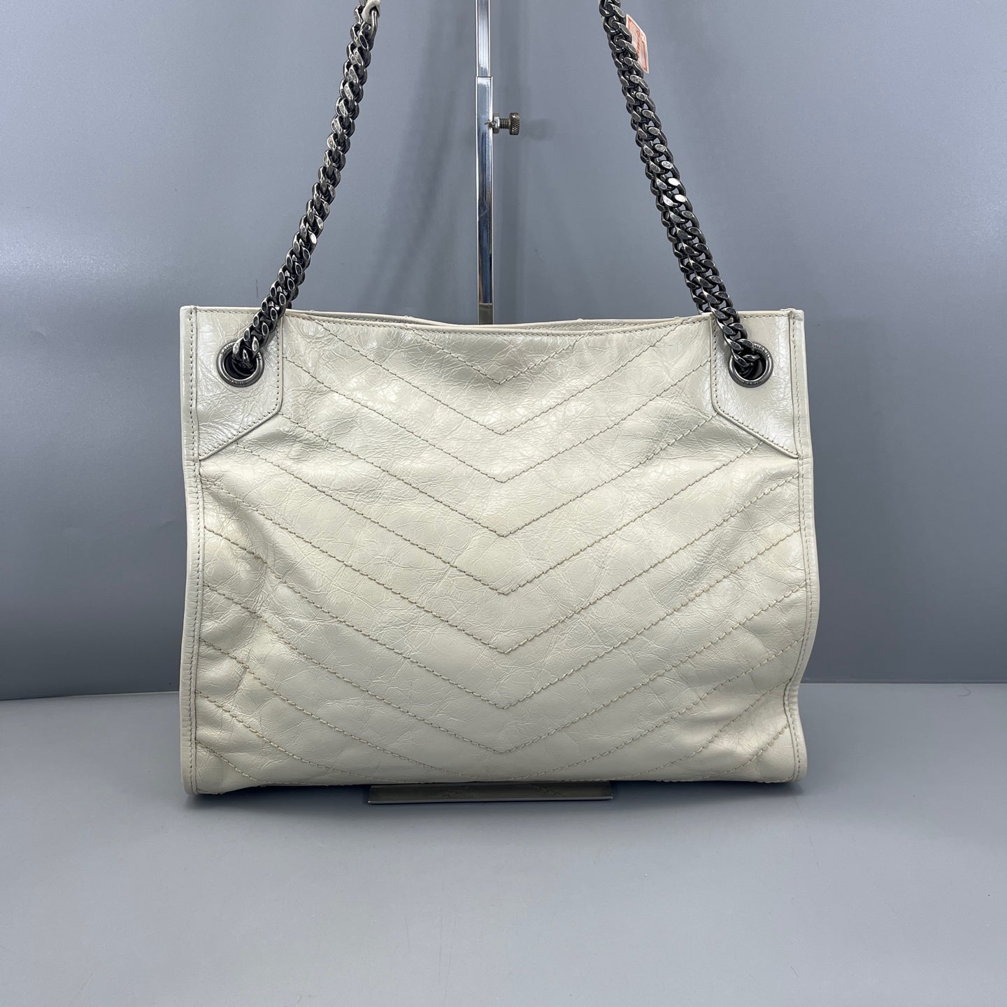 Saint Laurent - Niki Small Tote Bag - Leather - White - (Small)