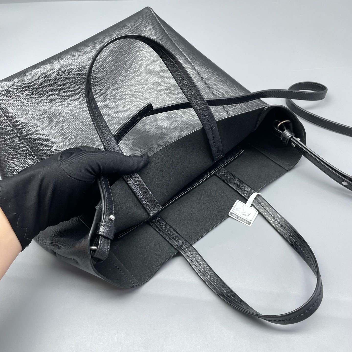 Celine - Cabas Tote Bag - Grained calfskin leather - Black - (Medium)