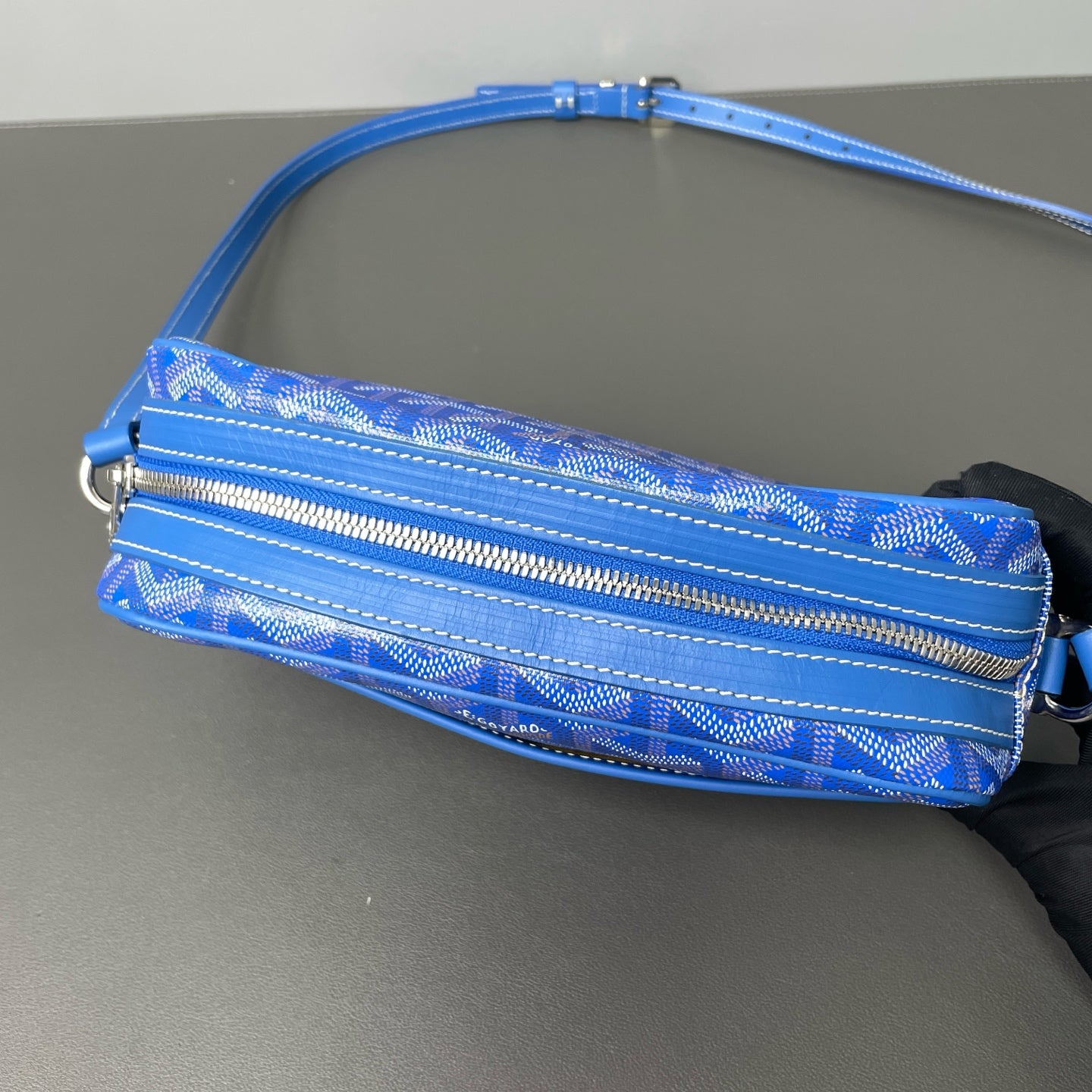 Goyard - Cap-Vert - Goyardine canvas with leather trim - Blue - (small)