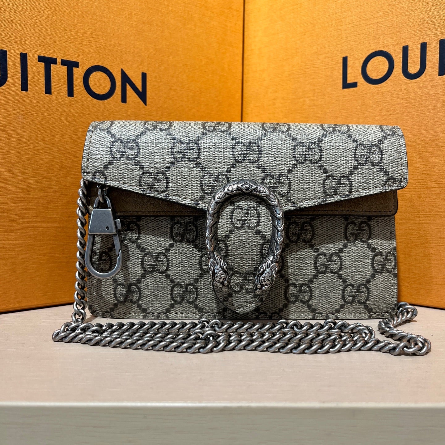 Gucci - Dionysus Mini - GG Supreme canvas with leather trim - Beige - (mini)