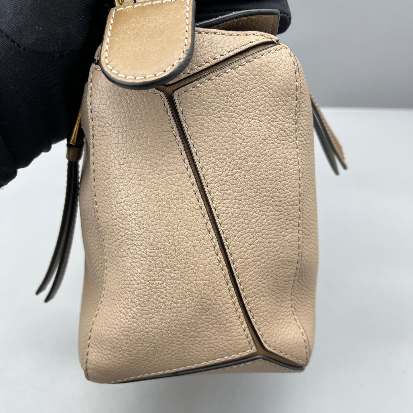 Loewe - Puzzle Bag Small - Grained calfskin leather - Beige - (small)