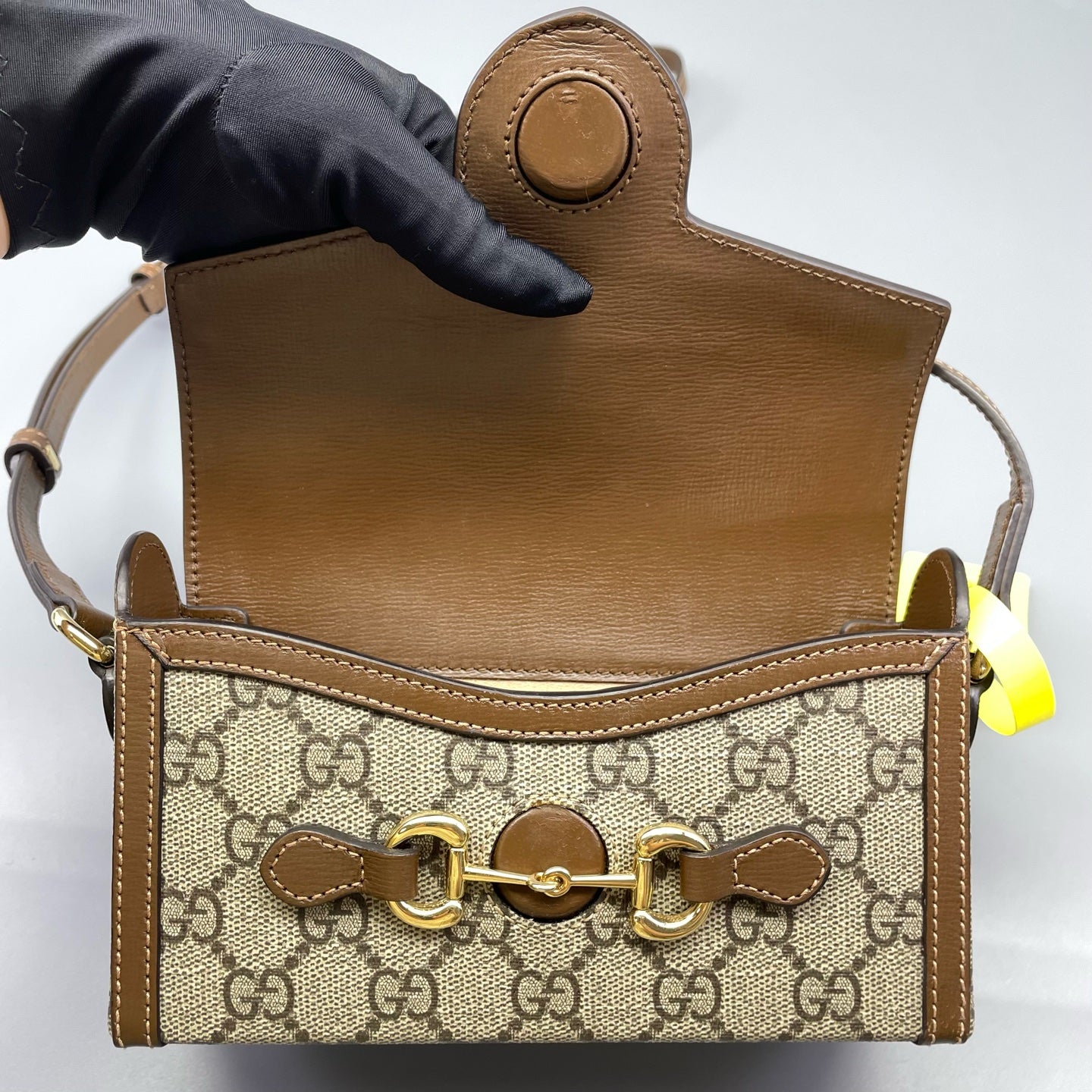 Gucci - Horsebit 1955 Mini Bag - GG Supreme canvas with leather trim - Brown - (mini)