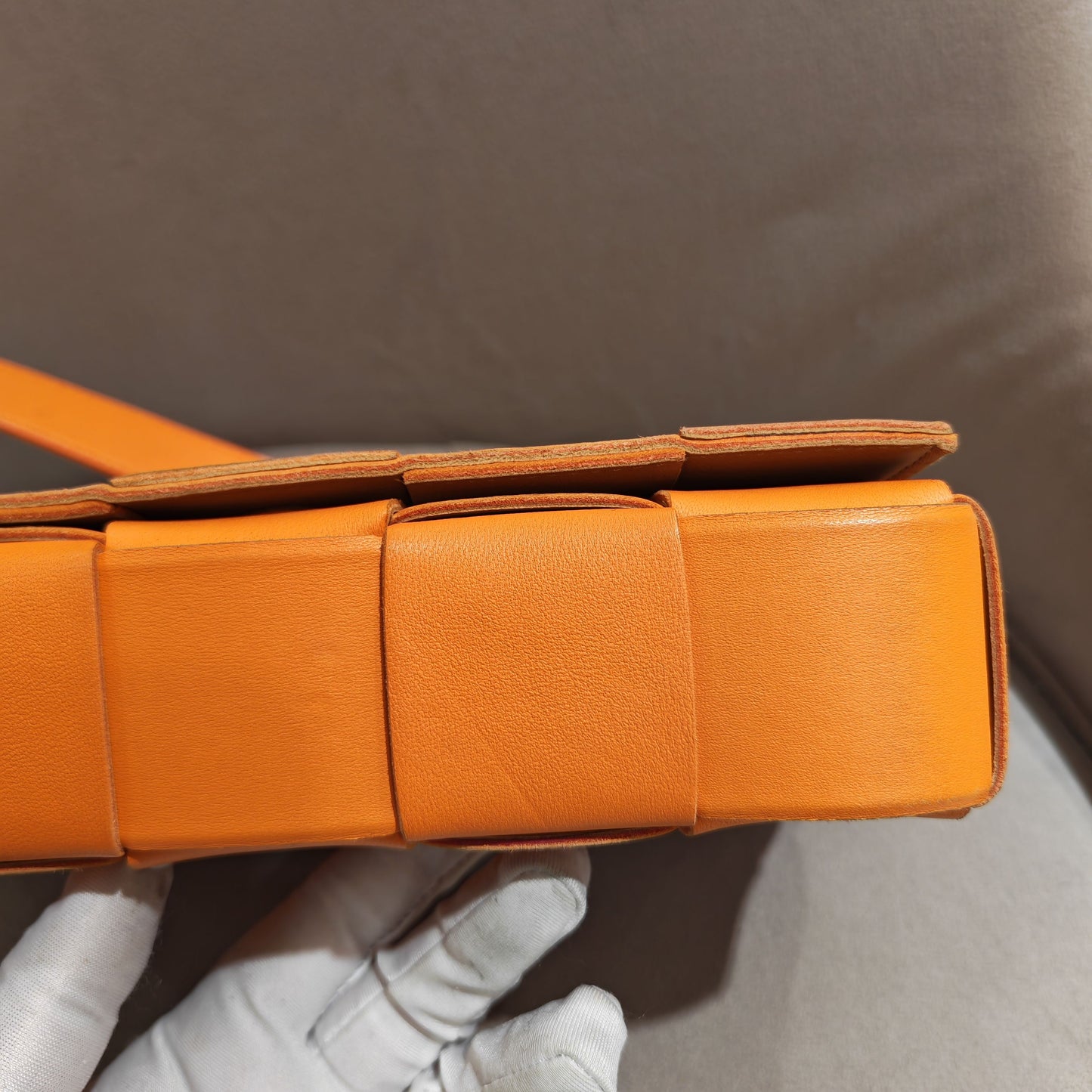 Bottega Veneta - Cassette - Lambskin leather - Orange - (small)