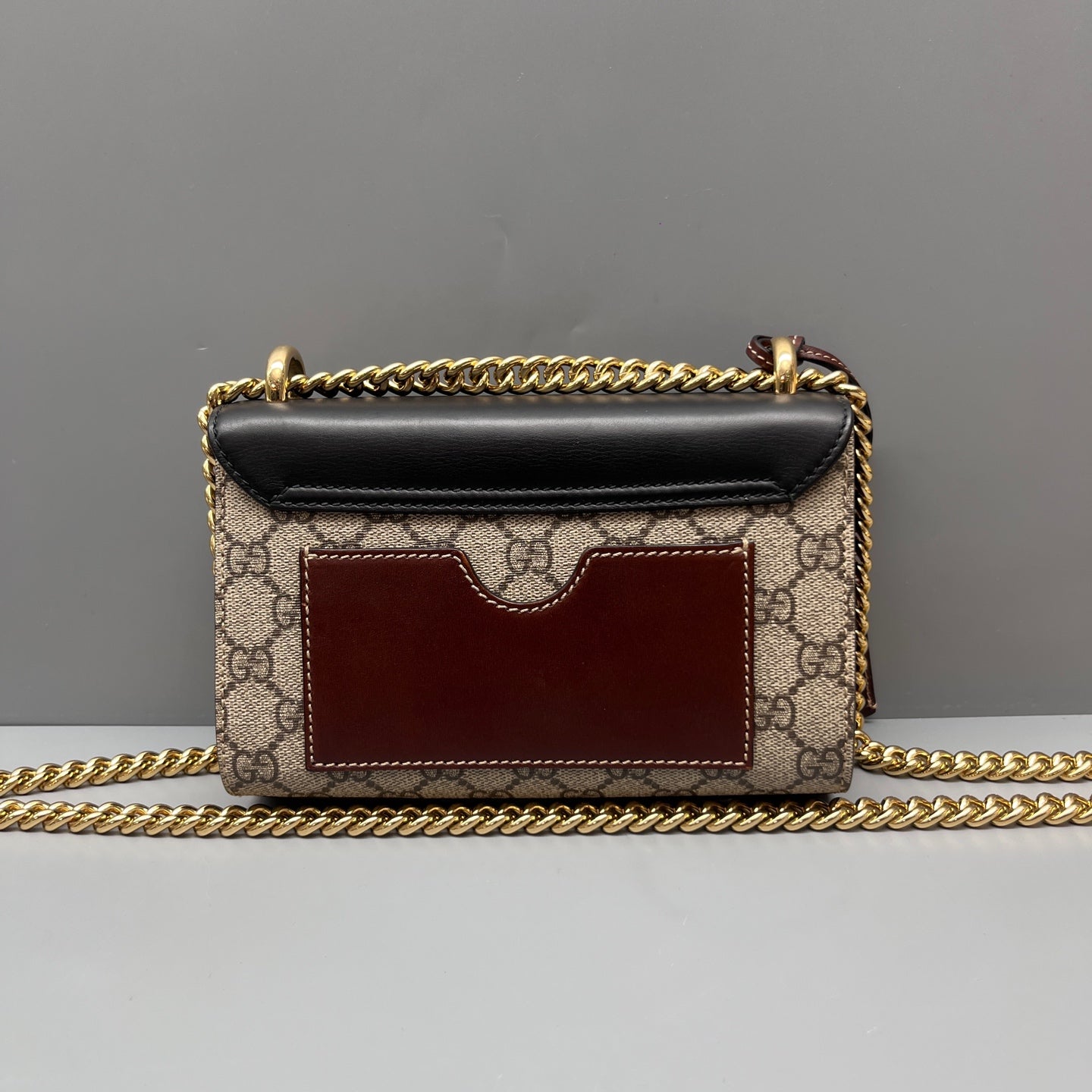 Gucci - Padlock GG Supreme Chain Shoulder Bag - GG Supreme coated canvas with smooth leather trim - Multicolour (Beige/Ebony, Black, Brown) - (small)