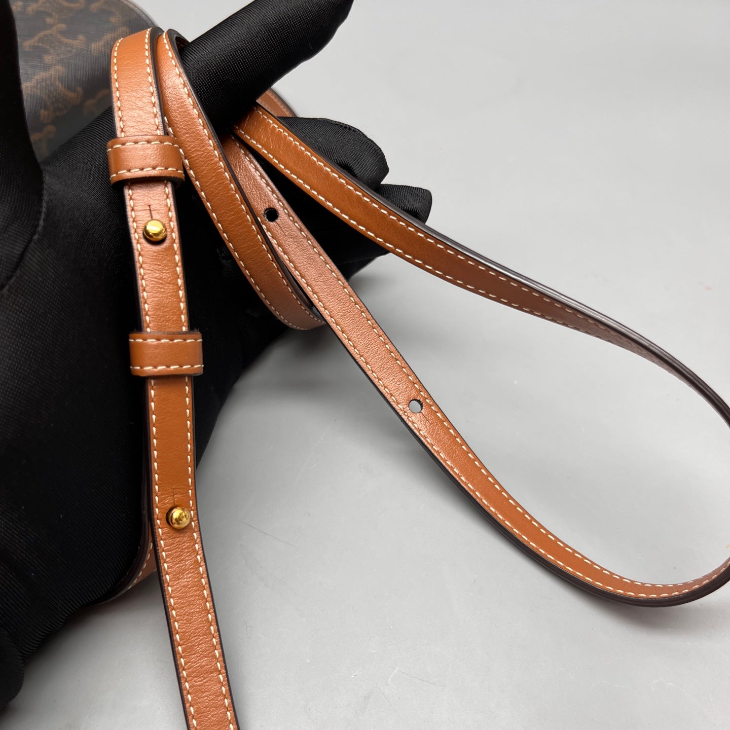 Celine - Triomphe Canvas Wallet on Chain Envelope Bag - Coated canvas and calfskin leather - Brown and Camel - (small)