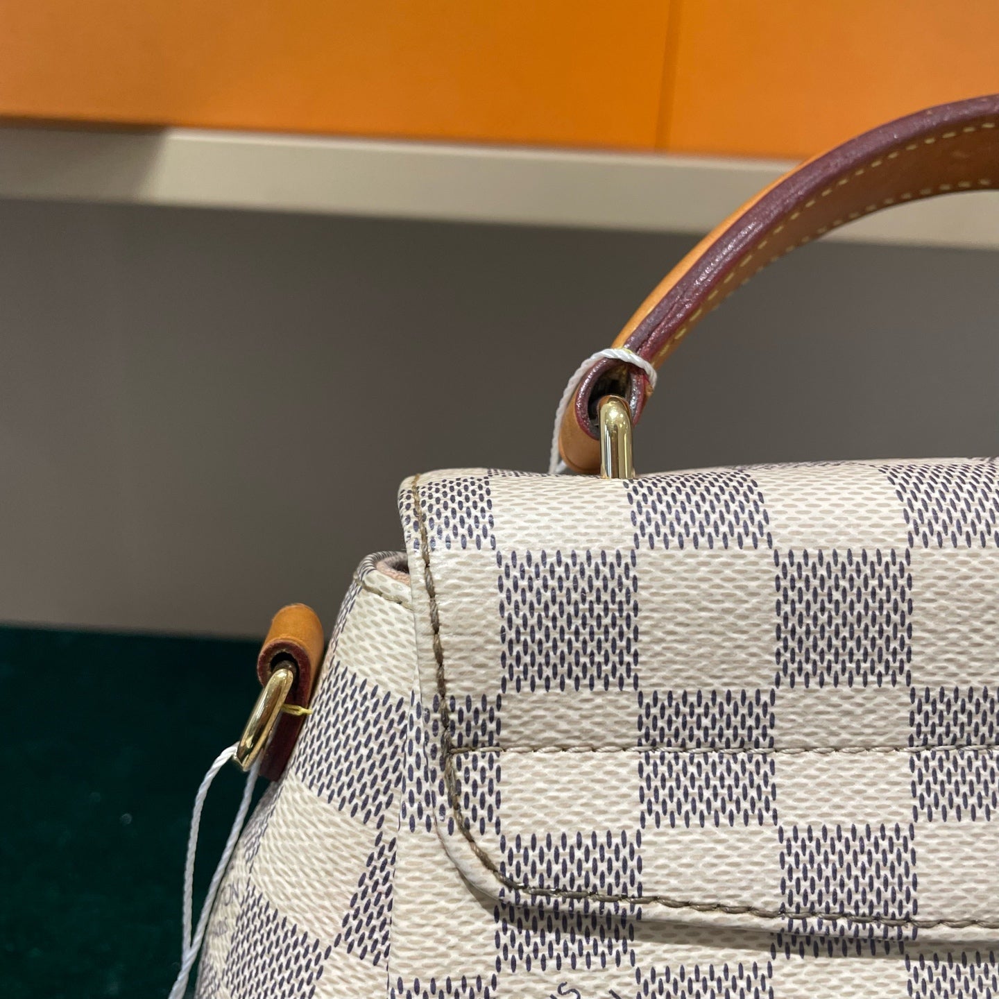 Louis Vuitton - Pallas Tassel - Damier Azur coated canvas with Vachetta leather trim - White - (Small)