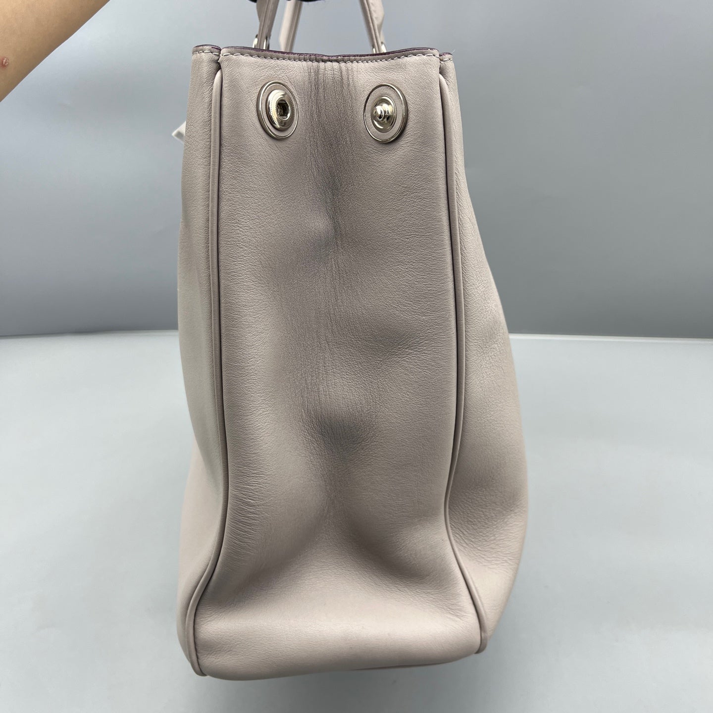 Dior - VIP Tote with Pouch - Leather - Grey - (large)