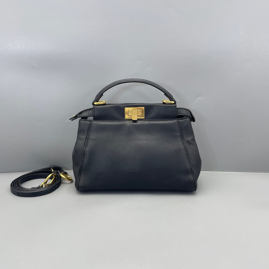 Fendi - Mini Peekaboo - Leather - Black - (Small)