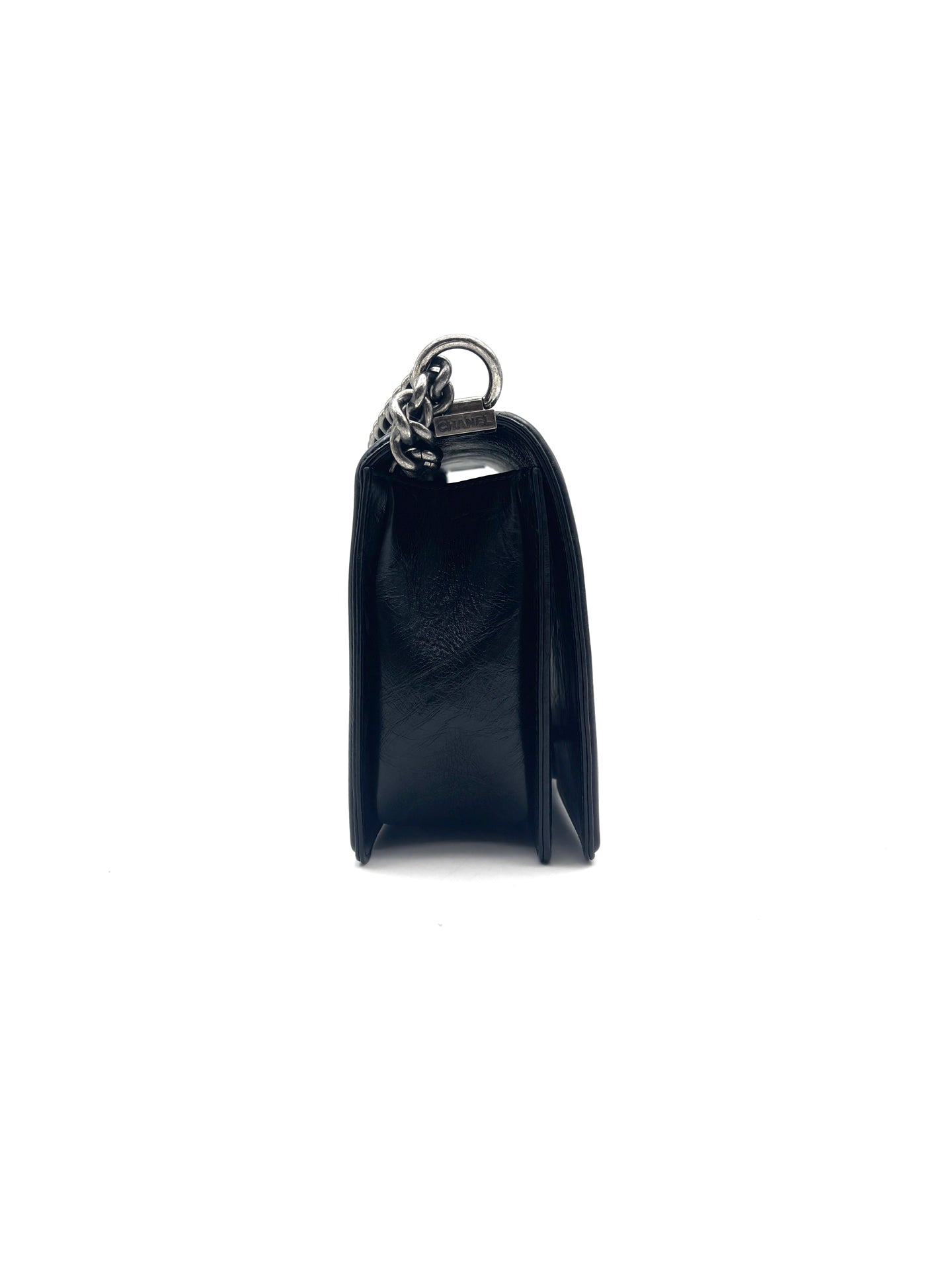 Chanel - Boy Bag - Aged calfskin leather - Black - (Medium)