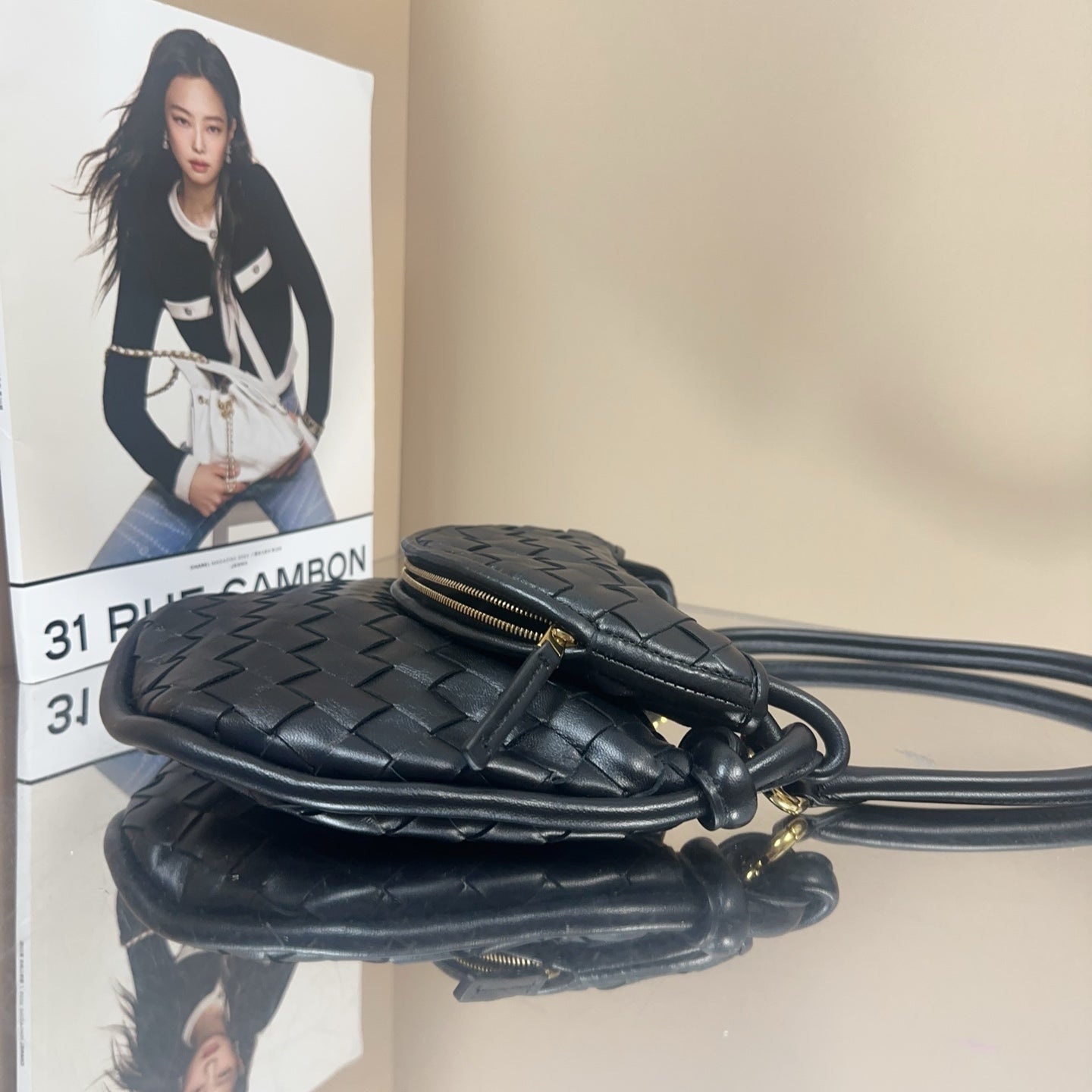 Bottega Veneta - Gemelli - Leather - Black - (Medium)