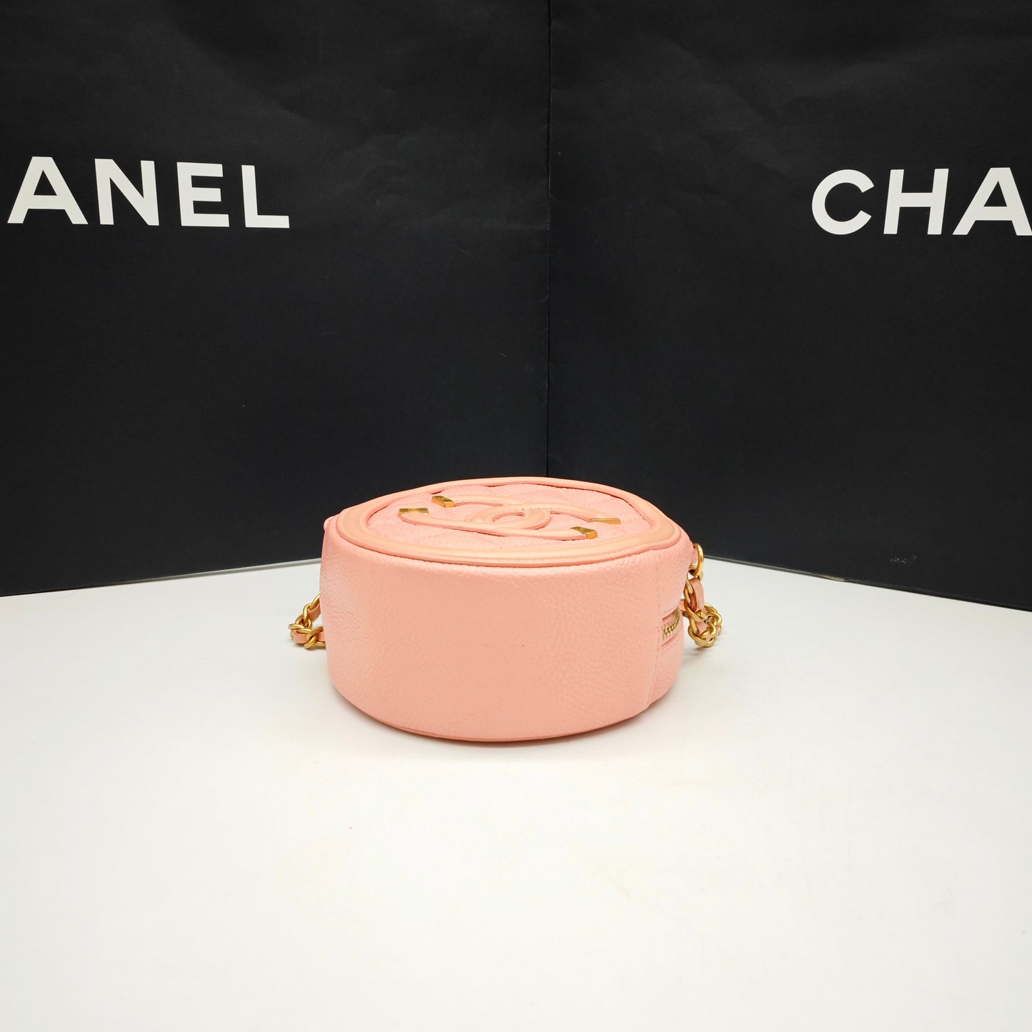 Chanel - Round Mini Bag - Caviar leather - Pink - (mini)