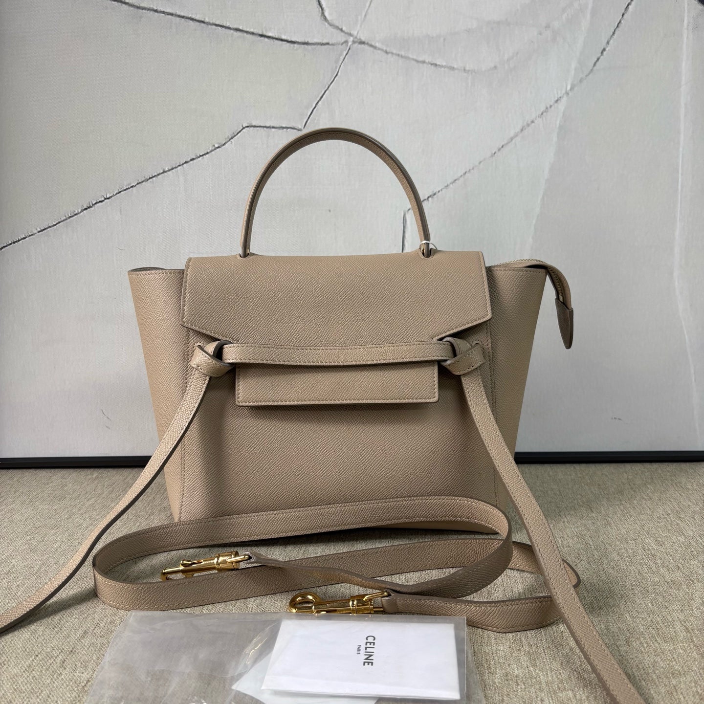 Celine - Belt Bag Small - Calfskin leather - Beige with Gold-Tone Hardware - (Small)