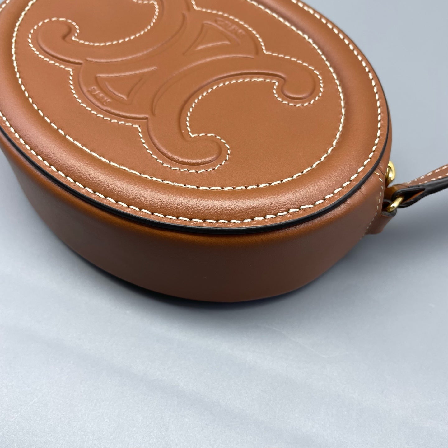 Celine - Triomphe Oval Bag - Leather - Caramel - (Mini)