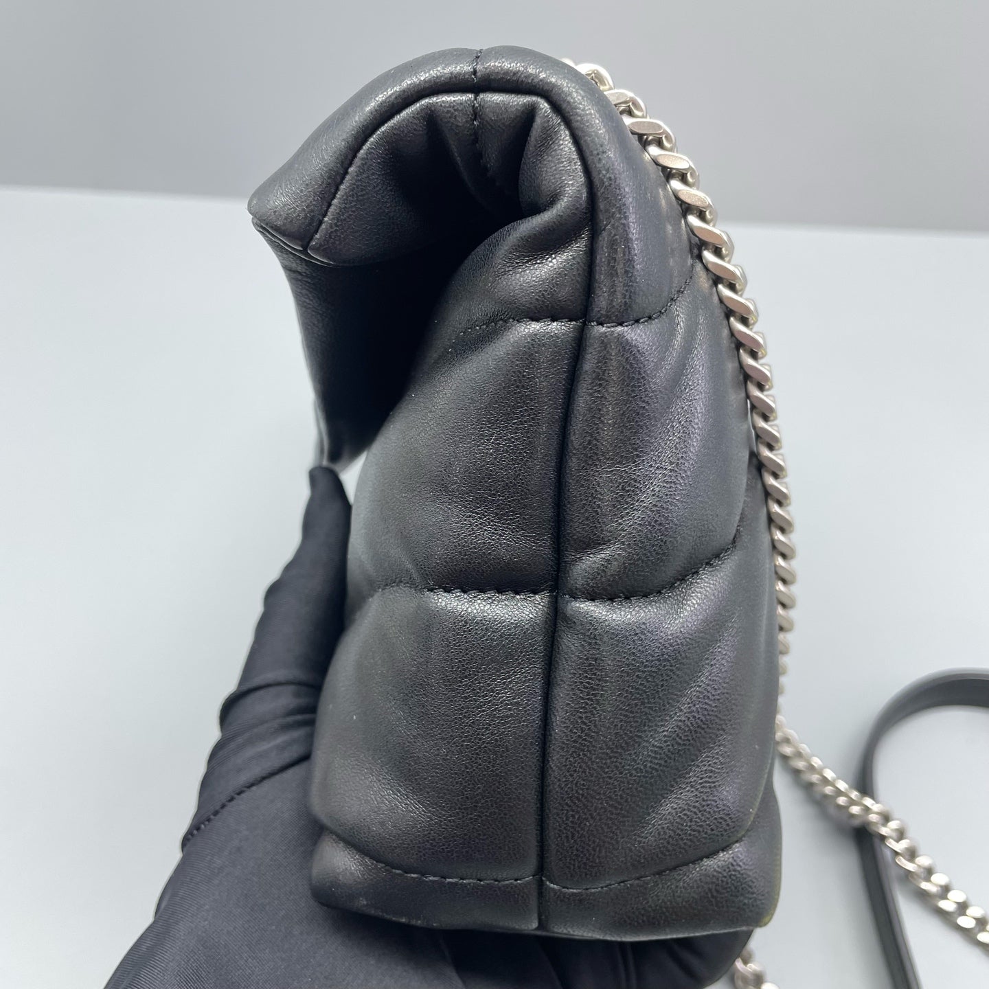 Saint Laurent - Puffer Mini Loulou - Lambskin leather - Black - (mini)