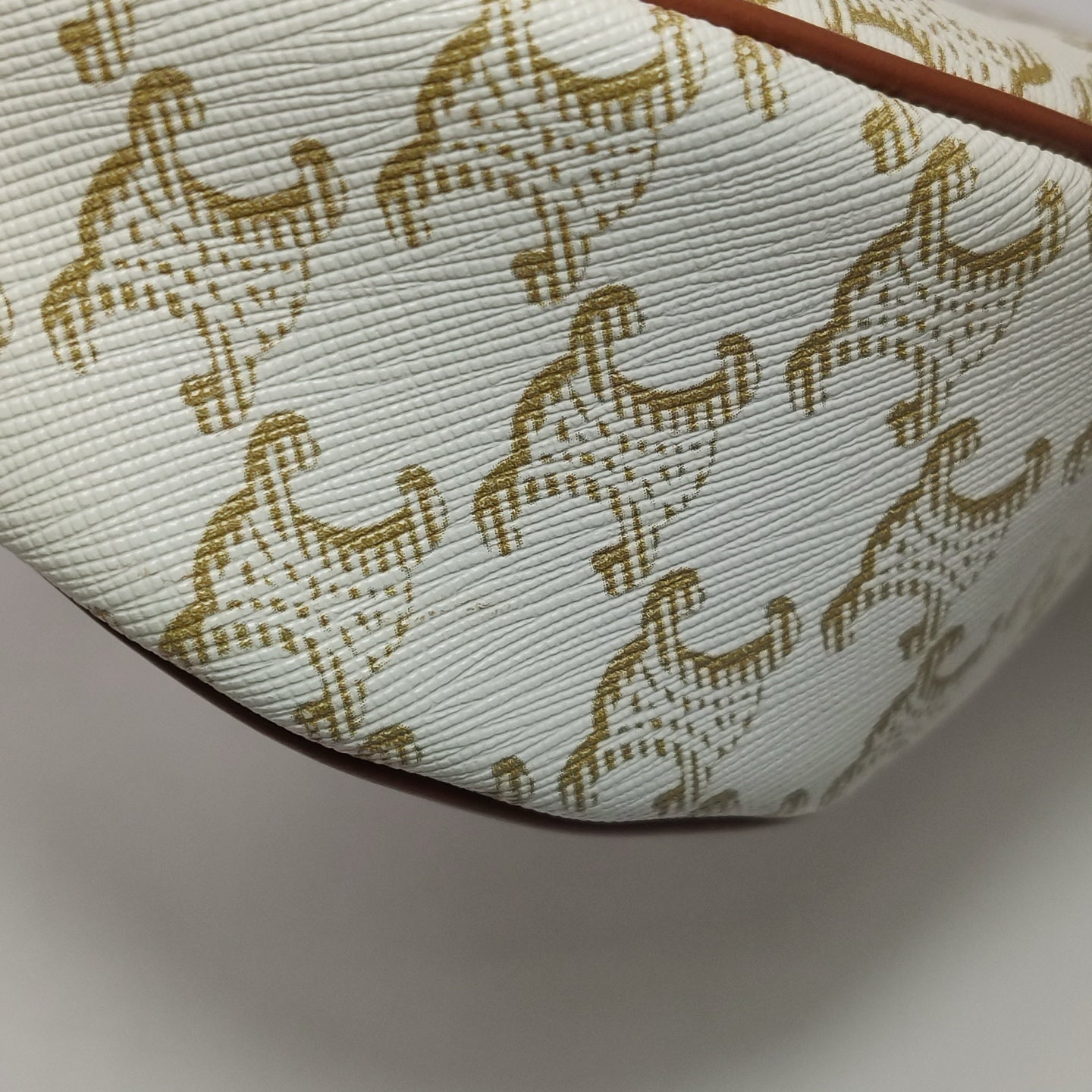 Celine - AVA - Coated canvas with leather trim - White - (Small)