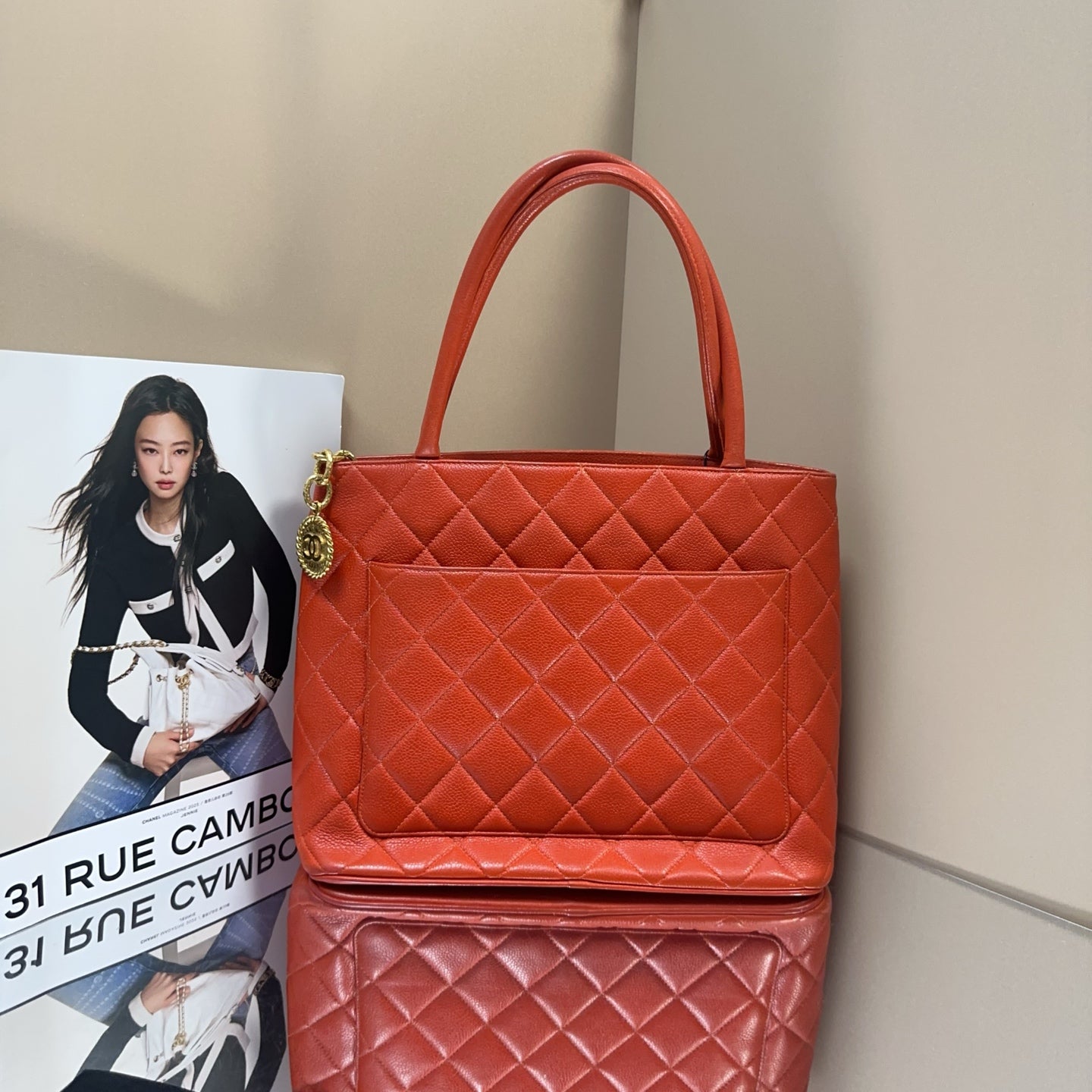Chanel - Hilton Tote - Caviar leather - Orange - (medium)