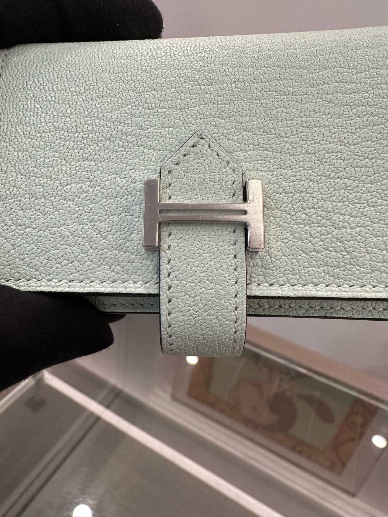Hermès - Bearn Compact Wallet - Chevre leather - Mint Green - (small)
