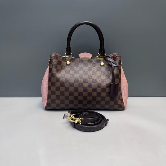 Louis Vuitton - Pallas - Damier Ebene coated canvas and Grained leather - Brown and Pink - (medium)