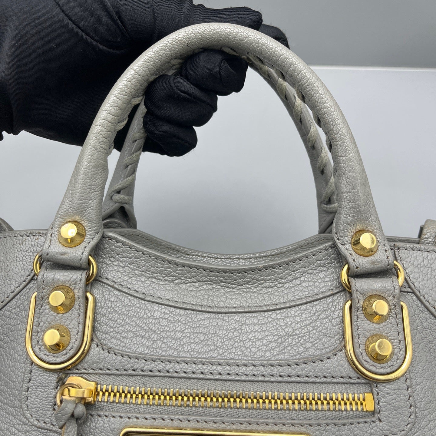 Balenciaga - Mini City - Grained leather - Grey - (mini)