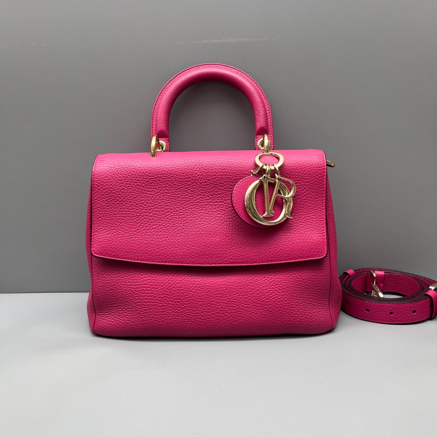 Dior - Be Dior - Grained leather - Rose Pink with Navy Interior - (medium)