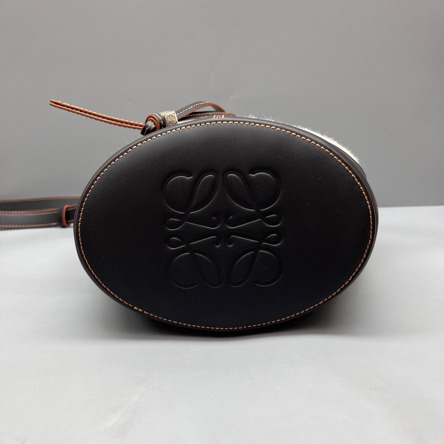 Loewe - Balloon Bag - Linen and Leather - Beige and Black - (Mini)