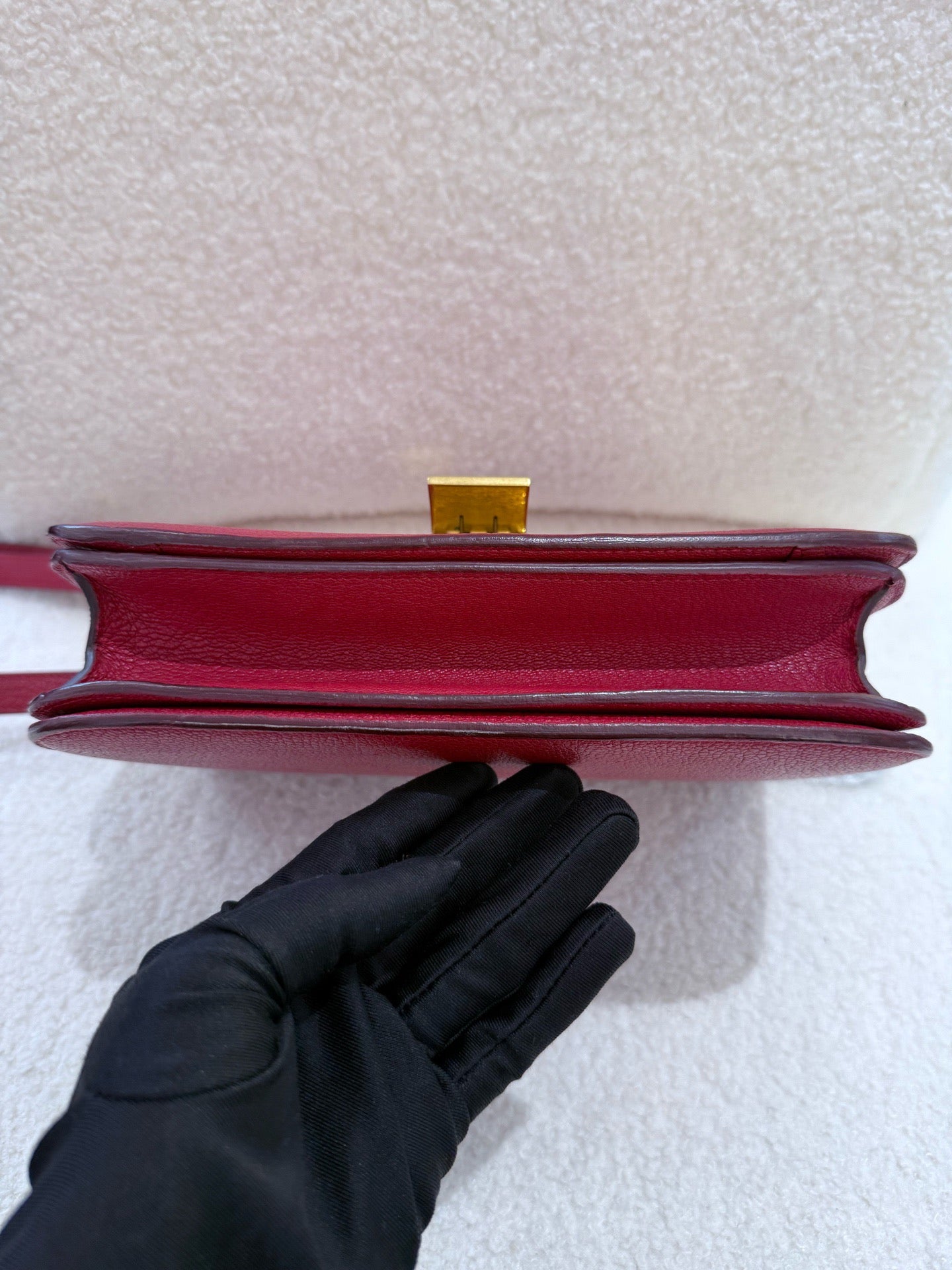 Celine - Classic Box - Grained leather - Red - (Small)